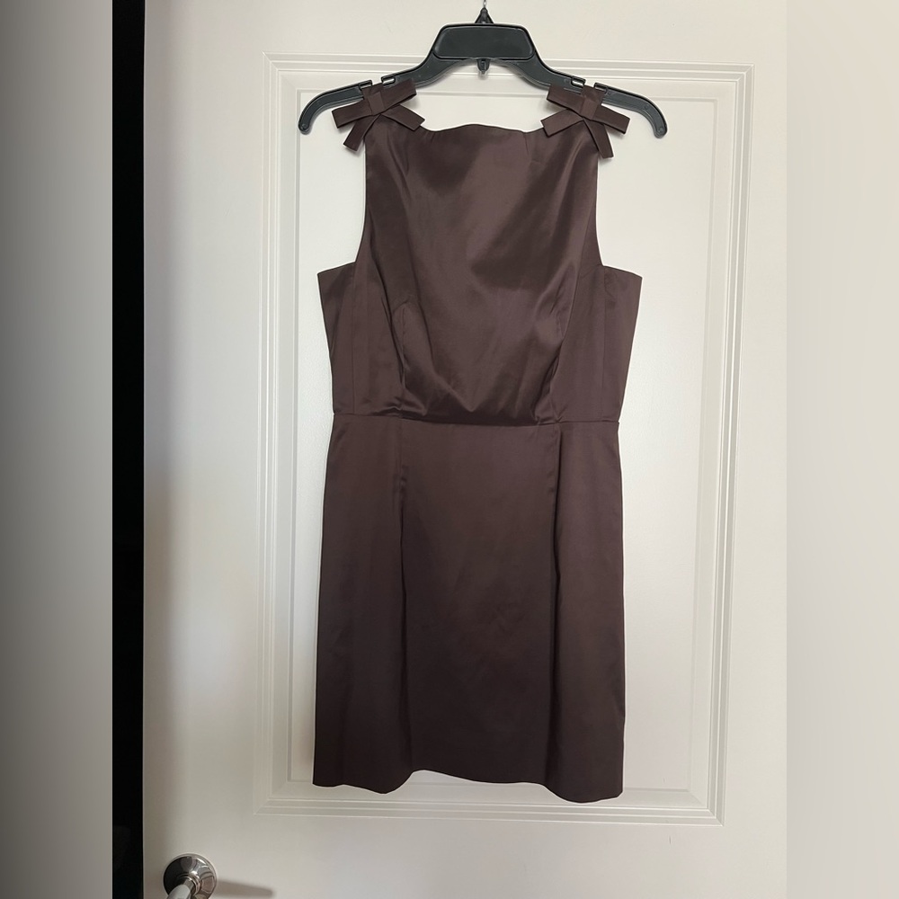 NWT Gianni Bini x Lilly Sisto Blakely Taffeta Boat Neck Bow Detail Mini Dress - Picture 5 of 8